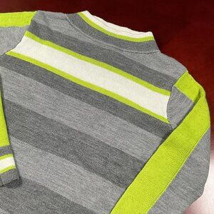 Y2K Inspired Womens Cozy Misell Striped Wool Blend Winter/Fall Sweater (XSmall)